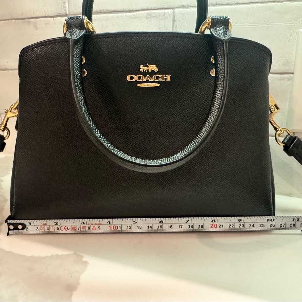 Coach Black Satchel with Gold Accents - Picture 3 of 15